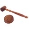 Wooden Decorative Brown Gavel Hammer with Wood Base Block for Lawyers, Judges, and Courts